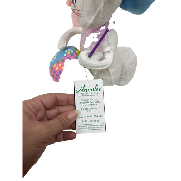 Annalee Poseable 12" Bunny Rabbit Artist Paint Easter Doll Large Cotton Tail NEW - Picture 6 of 9